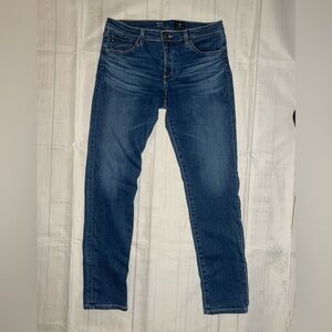 AG Adriano Goldschmied The Stilt Cigarette leg Blue Jeans. Size 29R.